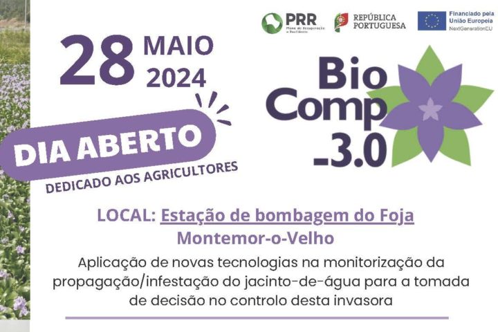 Dia aberto dedicado aos agricultores “Controlo do jacinto-de-água e sua valorização segura – novas tecnologias de apoio”