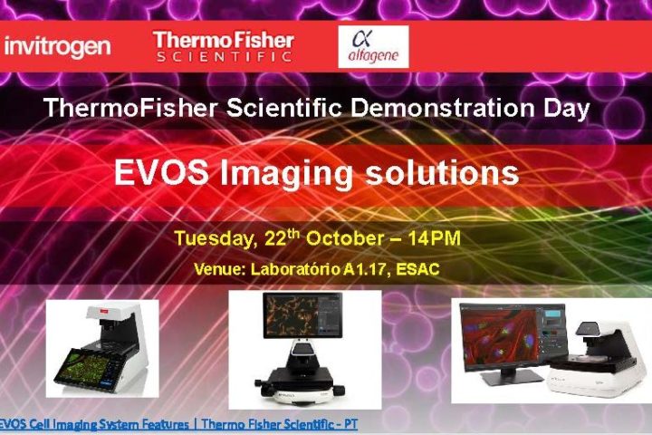 Demonstração dos microscópios de fluorescência EVOS